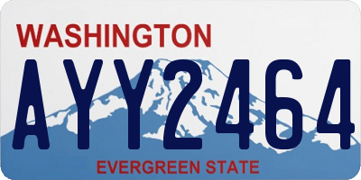 WA license plate AYY2464