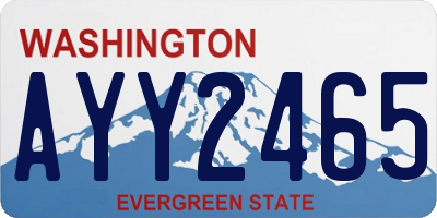 WA license plate AYY2465