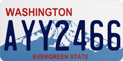 WA license plate AYY2466