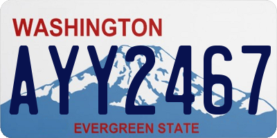 WA license plate AYY2467