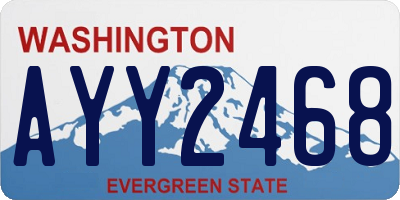 WA license plate AYY2468