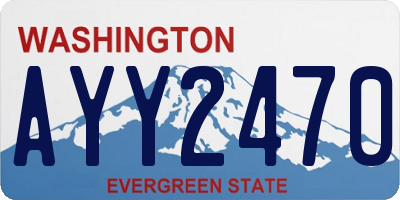 WA license plate AYY2470