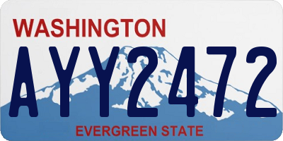 WA license plate AYY2472