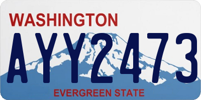 WA license plate AYY2473