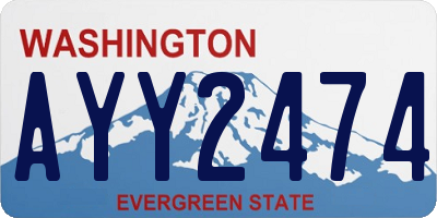 WA license plate AYY2474