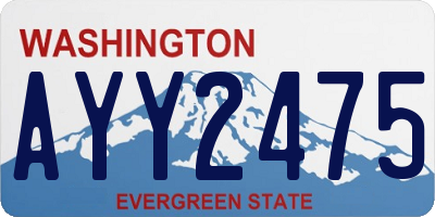 WA license plate AYY2475