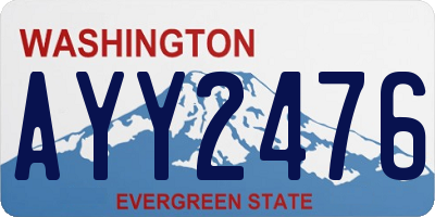 WA license plate AYY2476