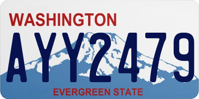 WA license plate AYY2479