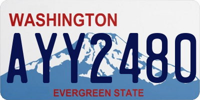 WA license plate AYY2480