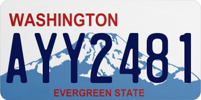 WA license plate AYY2481