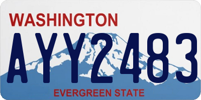 WA license plate AYY2483