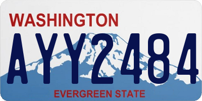 WA license plate AYY2484