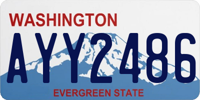 WA license plate AYY2486