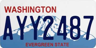 WA license plate AYY2487