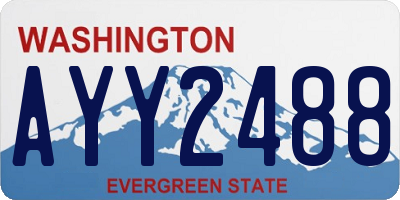 WA license plate AYY2488