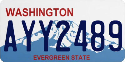 WA license plate AYY2489