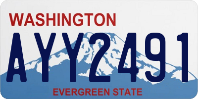 WA license plate AYY2491