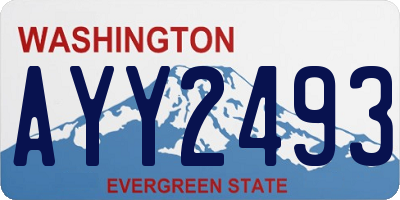 WA license plate AYY2493