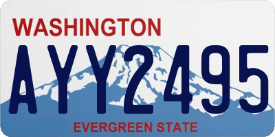 WA license plate AYY2495