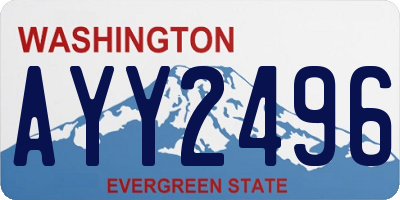 WA license plate AYY2496