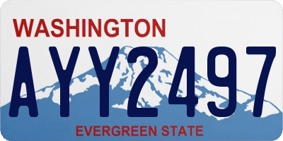 WA license plate AYY2497