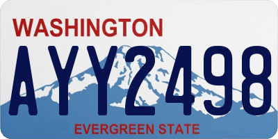 WA license plate AYY2498