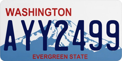 WA license plate AYY2499