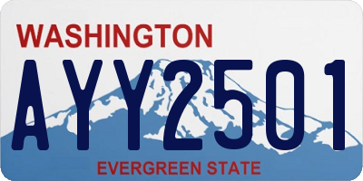 WA license plate AYY2501