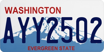 WA license plate AYY2502