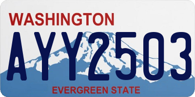 WA license plate AYY2503