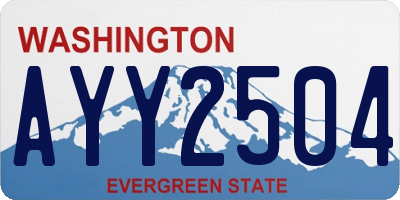 WA license plate AYY2504