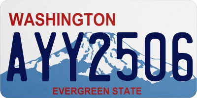 WA license plate AYY2506