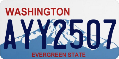 WA license plate AYY2507