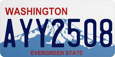 WA license plate AYY2508