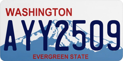 WA license plate AYY2509