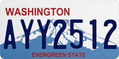 WA license plate AYY2512