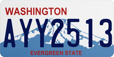 WA license plate AYY2513