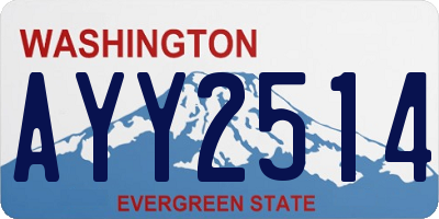 WA license plate AYY2514