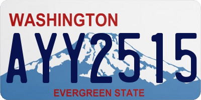 WA license plate AYY2515