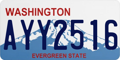 WA license plate AYY2516