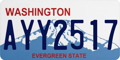 WA license plate AYY2517