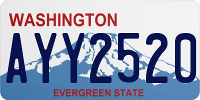 WA license plate AYY2520