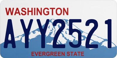 WA license plate AYY2521