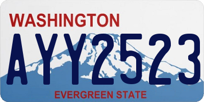 WA license plate AYY2523