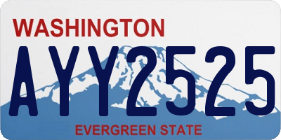 WA license plate AYY2525