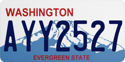 WA license plate AYY2527