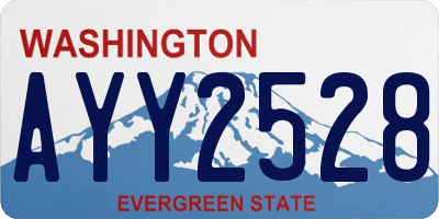 WA license plate AYY2528