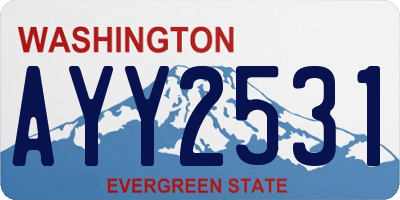 WA license plate AYY2531