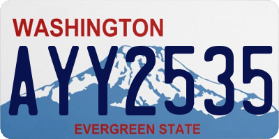 WA license plate AYY2535