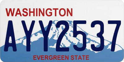 WA license plate AYY2537